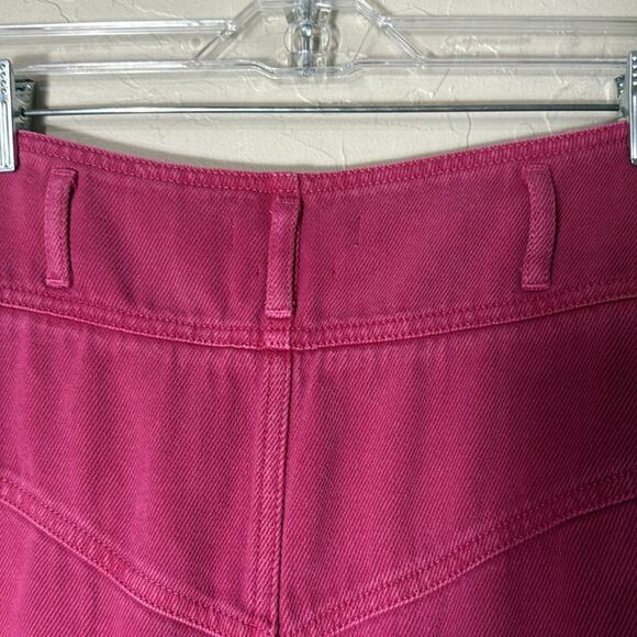 Isabel etoile marant tikeda skirt pink western style pearl snap front mini skirt - Picture 6 of 9